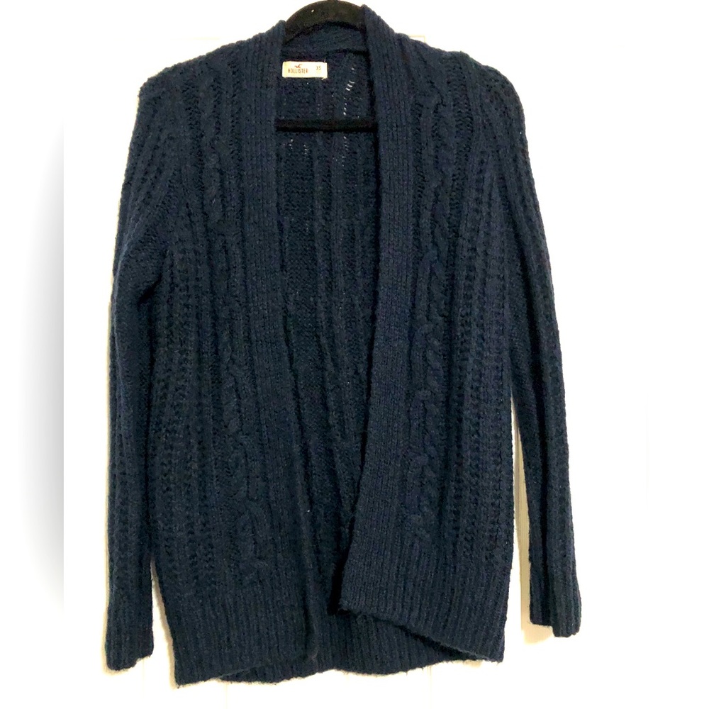Hollister blue women’s XS open cardigan sweater. Preppy